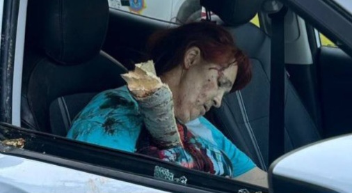 A tree pierced a woman in front of her son