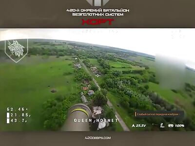 Ukrainians are testing a flying grenade launcher on Russians.