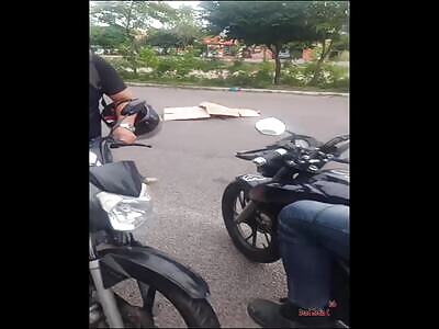 shot dead after being chased on a motorcycle