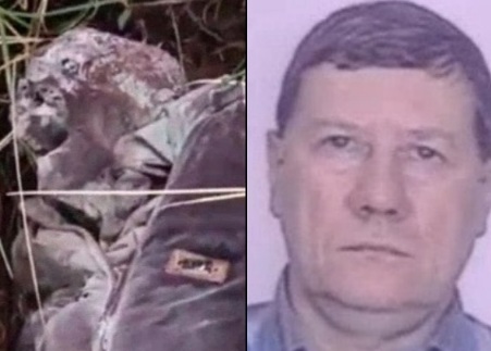 rotten body of Russian soldier hiding befor his death under a bathtub 