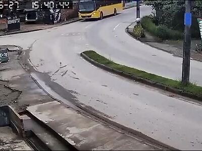 WOMAN HIT BY BUS