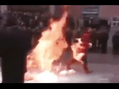 Demonstration on how not to light a fire - local fire deptartment 