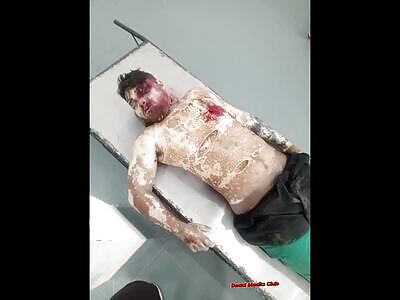 crime scene straight out of a horror movie