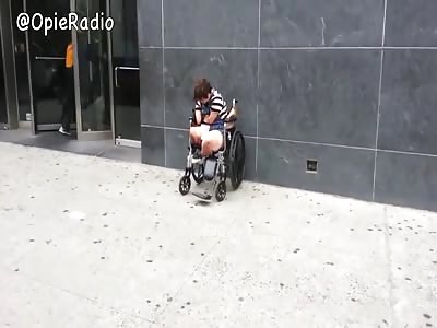 scumbag makes amputee reach for cash