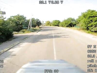 a drone lands right in the hohols' face