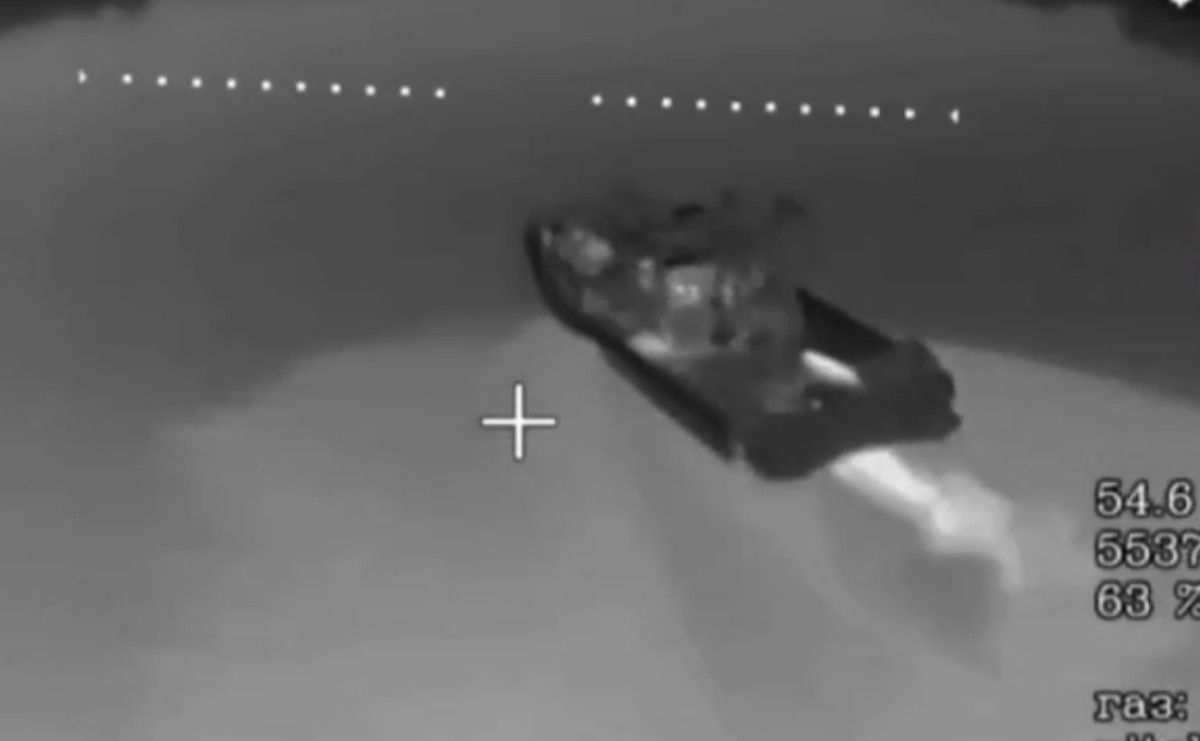 Ukrainian SOF fishing day catches a Russian drone. 