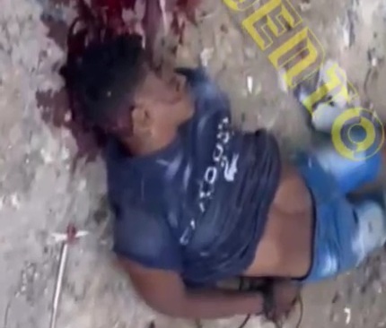 Young man tied up and executed with a headshot 