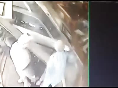 man crashes his car into a restaurant in Quincy, Massachusetts 