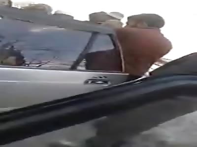 Man Trapped Inside His Car 