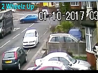 SCARY BIKE CRASH CAUGHT ON CCTV