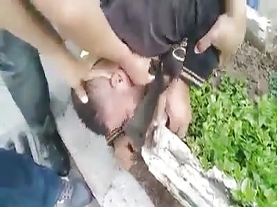  Thief arrested by angry people in Tunisia 