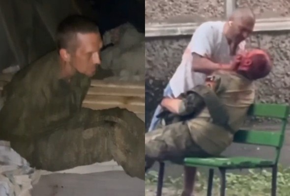 Russians beat and torture their comrades with electricity.