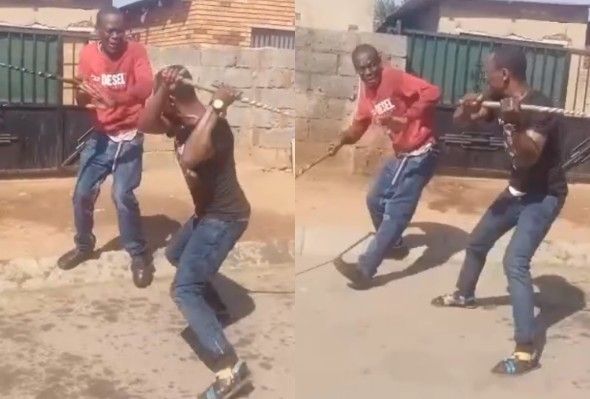 Thieves Forced To Flog Each Other