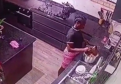 Maid urinated in plate inside kitchen 