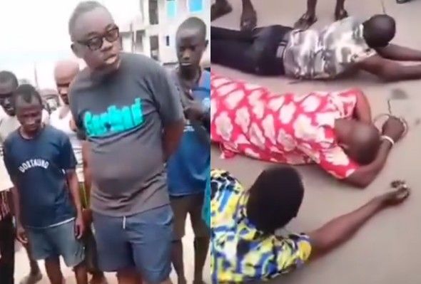 Nigerian Police Officers Flogged For Taking Drugs