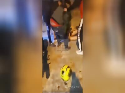 Thief caught and stripped naked