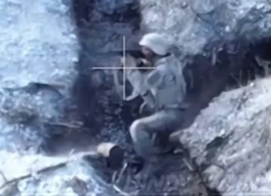 He tries to shoot down a drone (bad idea)