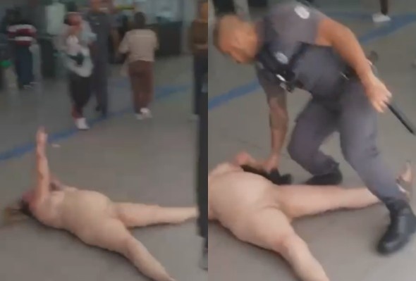 Wasted Woman Freaks Out Naked In Public