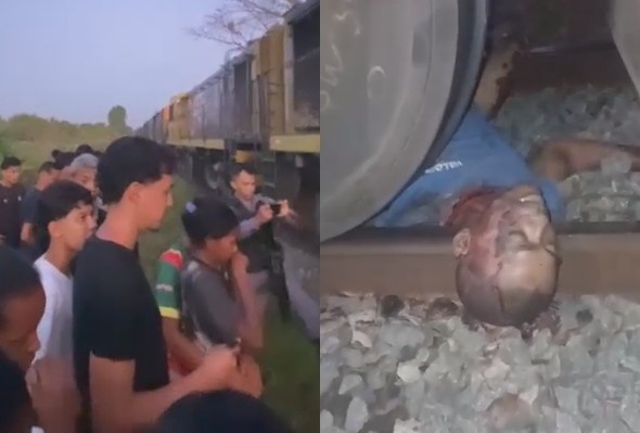 Crowd Taking Pictures Of A Man Killed By Train