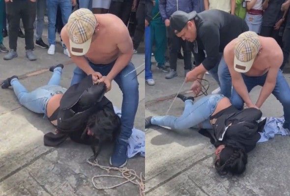 Citizen Arrest Of A Woman Ivolved In Robbery