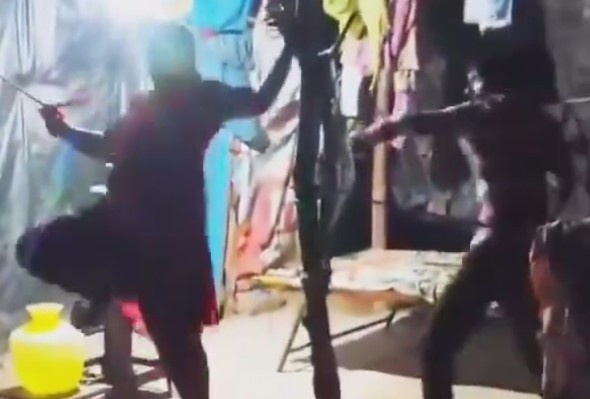 Man Flogs And Kicks His Wife For Being Drunk