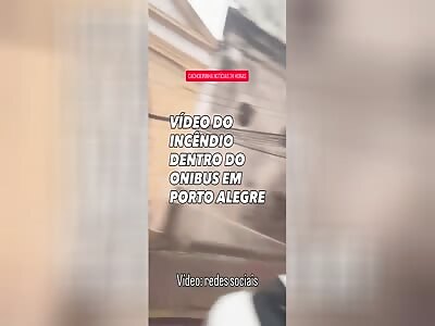 Out-of-control school bus crashes and catches fire