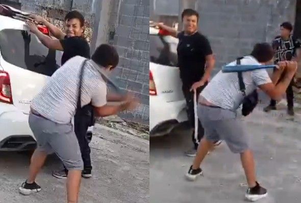 Alleged Car Thief Gets Clubbed With Baseball Bat