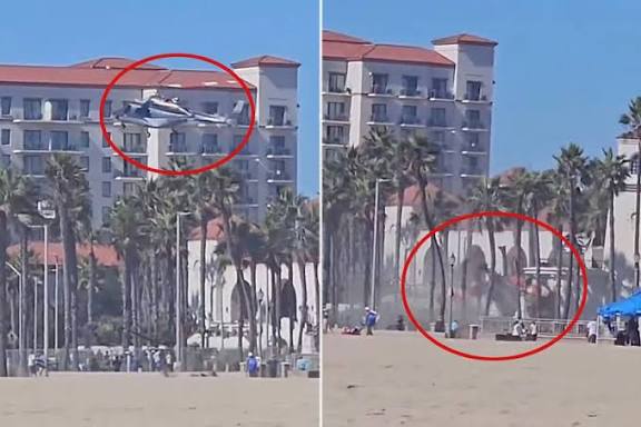 [NEW ANGLE] 5 injured after helicopter loses control and crash 