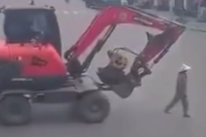 Pedestrian Crushed To Death By Speeding Excavator