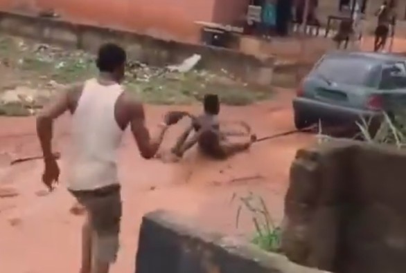 Landlord Drags Robber Who Broke Into His Home By Car