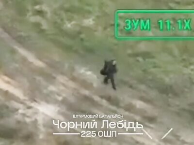 Headshot by a Ukrainian sniper.