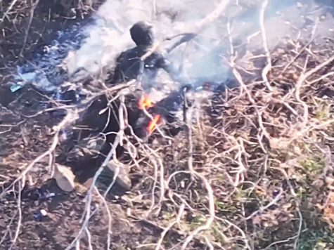 Two Destroyed Russians Fading Away. One by Combustion.