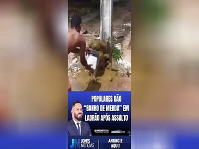 THIEF GETS A SHIT BATH