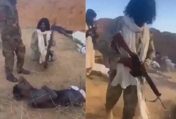 RSF Militants Talk To Wounded Enemy And Finish Him Off