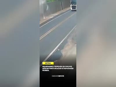  Woman Killed because of illegal overtaking