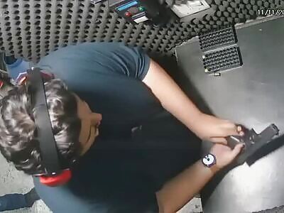 Dude Blows His Brains Out In Shooting Range