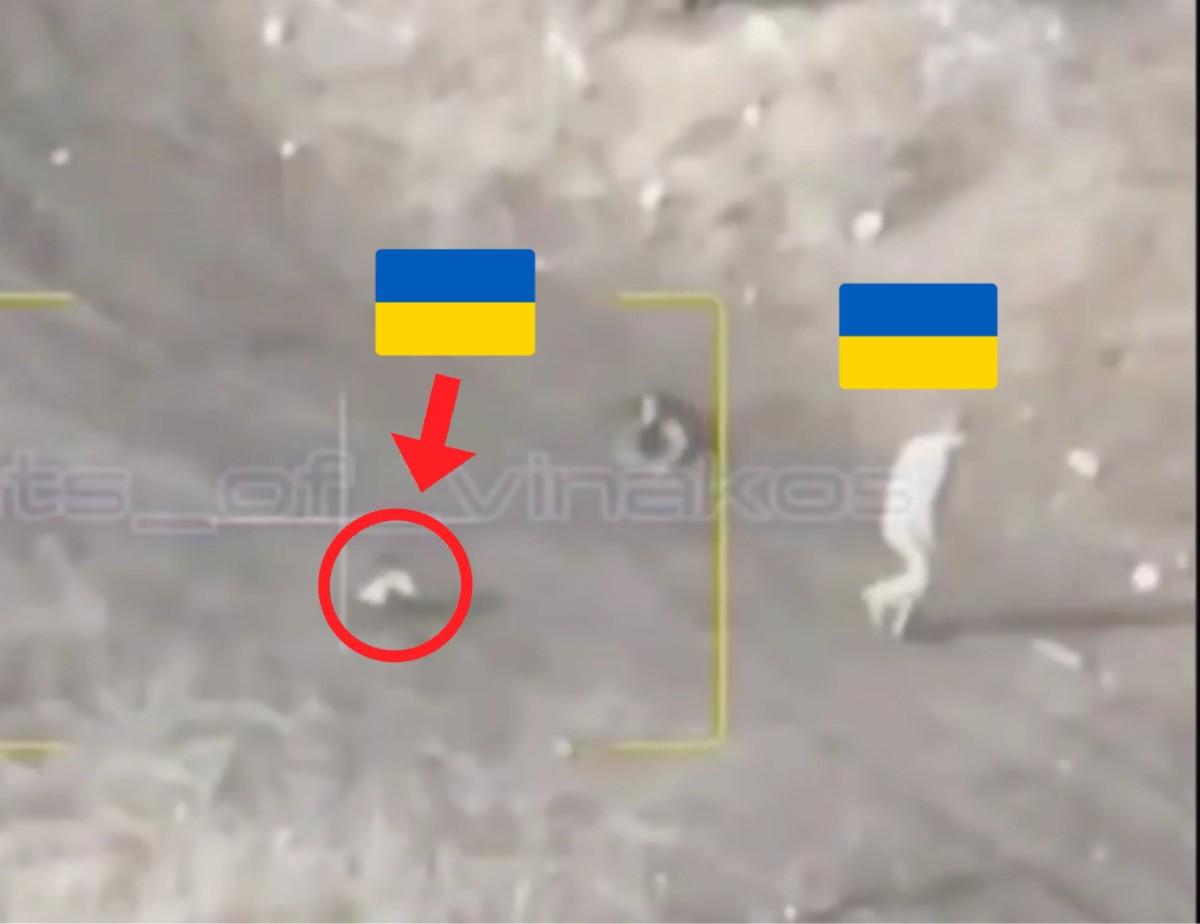 Ukrainian drone operator gets karma. 
