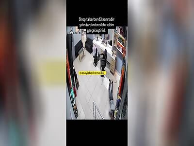 BARBER SHOP ATTACK, MAN BEING SHOT