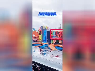 STUNTMAN SUFFERING ACCIDENT DURING THE SHOW