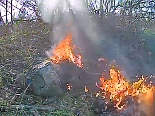 Spicy Drone Stuffs Russian Dumpster. Gets Butthurt