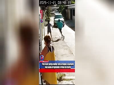 TRIED TO RUN OVER THE THIEF BUT HIT THE VICTIM INSTEAD!