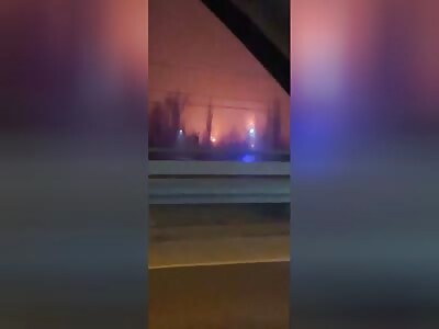 Ukraine Drones Hit Russian Base (Multiple Angles)