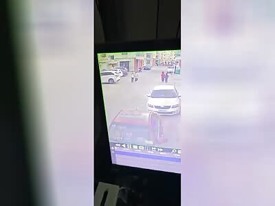 Chinese Lady Hits & Squishes 2 People