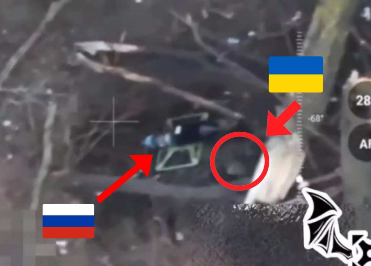 Ukrainian vs. unexploded drone.