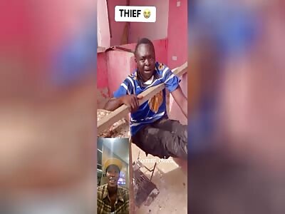 THIEF BEING TORTURED IN AFRICA