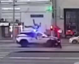 Motorcyclist dies after collision with police car (clean & better)