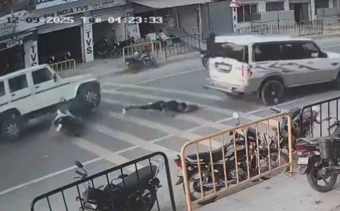 Biker Slips And Gets Instantly Killed By SUV