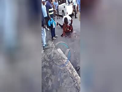 MACHETE FIGHT ONLY ENDS WITH POLICE GUNFIRE