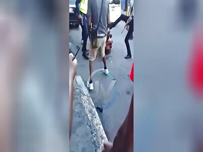 MACHETE FIGHT ONLY ENDS WITH POLICE GUNFIRE