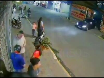 MAN BEING GUNNED DOWN IN THE SIDEWALK